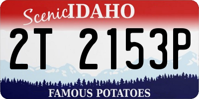 ID license plate 2T2153P