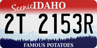 ID license plate 2T2153R