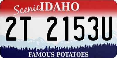 ID license plate 2T2153U