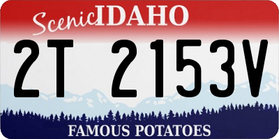 ID license plate 2T2153V