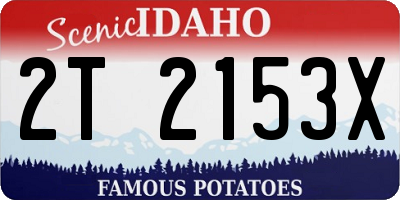 ID license plate 2T2153X