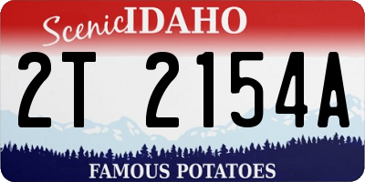 ID license plate 2T2154A