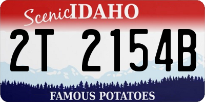 ID license plate 2T2154B