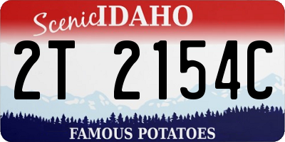 ID license plate 2T2154C