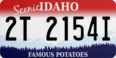 ID license plate 2T2154I