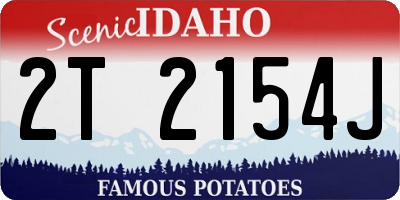 ID license plate 2T2154J