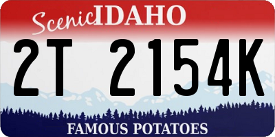 ID license plate 2T2154K