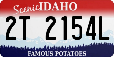 ID license plate 2T2154L