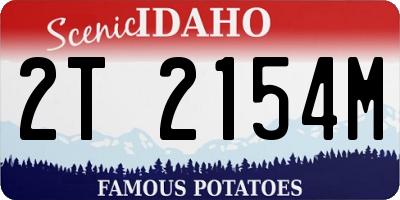 ID license plate 2T2154M