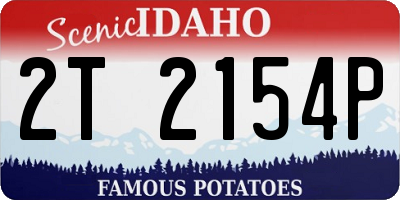 ID license plate 2T2154P