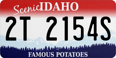 ID license plate 2T2154S