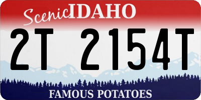 ID license plate 2T2154T