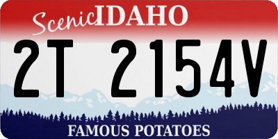 ID license plate 2T2154V