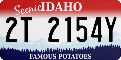 ID license plate 2T2154Y