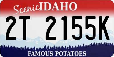 ID license plate 2T2155K