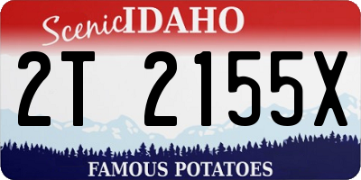ID license plate 2T2155X