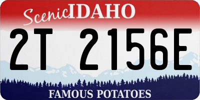 ID license plate 2T2156E