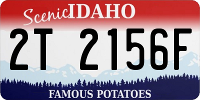 ID license plate 2T2156F