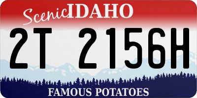 ID license plate 2T2156H