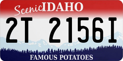 ID license plate 2T2156I