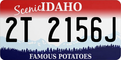 ID license plate 2T2156J