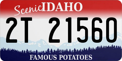 ID license plate 2T2156O