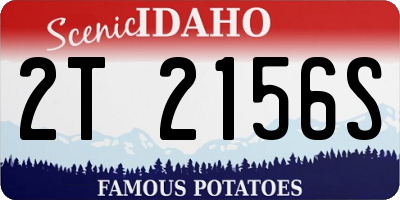 ID license plate 2T2156S