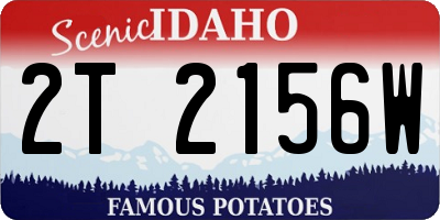 ID license plate 2T2156W
