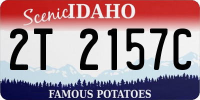 ID license plate 2T2157C
