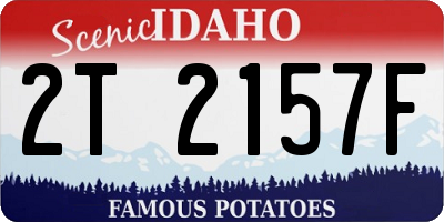 ID license plate 2T2157F