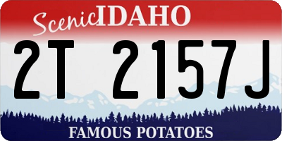 ID license plate 2T2157J