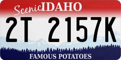 ID license plate 2T2157K