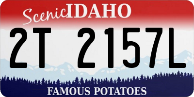 ID license plate 2T2157L