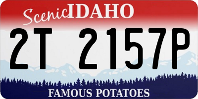 ID license plate 2T2157P