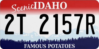 ID license plate 2T2157R