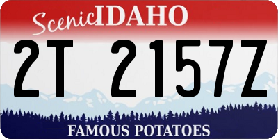 ID license plate 2T2157Z