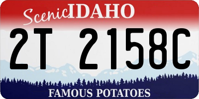 ID license plate 2T2158C