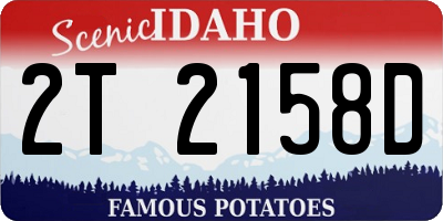 ID license plate 2T2158D