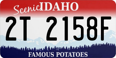 ID license plate 2T2158F