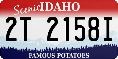 ID license plate 2T2158I