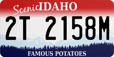 ID license plate 2T2158M