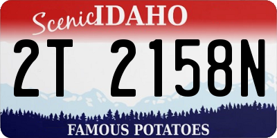 ID license plate 2T2158N
