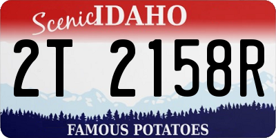 ID license plate 2T2158R