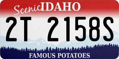 ID license plate 2T2158S