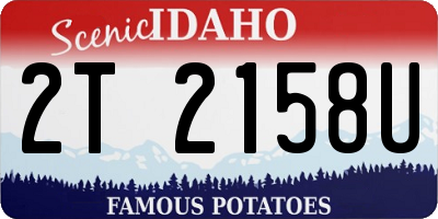ID license plate 2T2158U