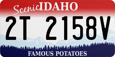 ID license plate 2T2158V