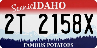 ID license plate 2T2158X