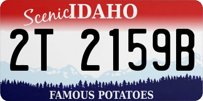 ID license plate 2T2159B