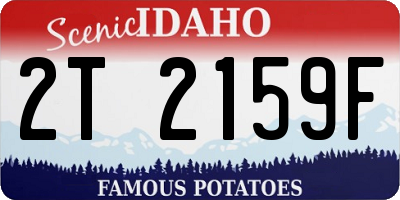 ID license plate 2T2159F