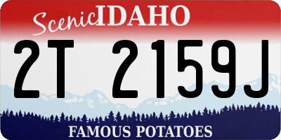 ID license plate 2T2159J